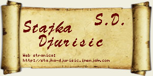 Stajka Đurišić vizit kartica